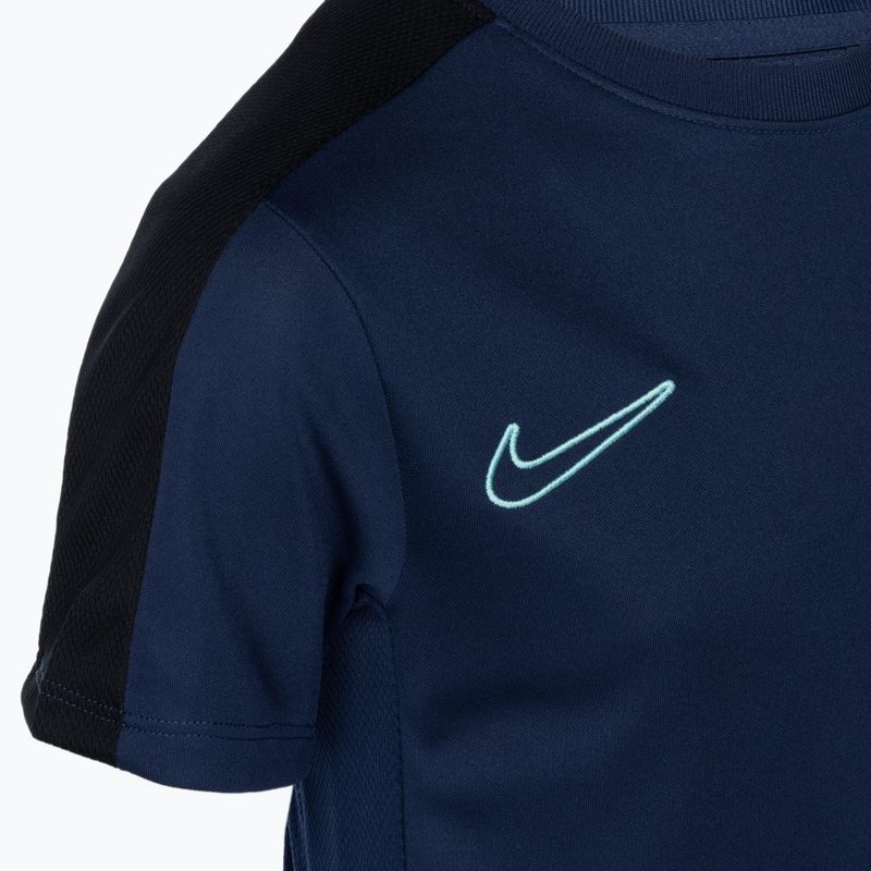 Nike Dri-Fit Academy23 midnight navy/black/hyper turquoise children's soccer jersey 3