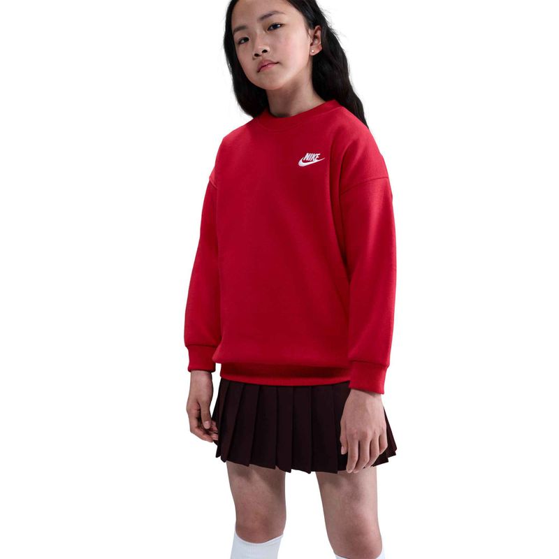 Children's sweatshirt Nike Sportswear Club Fleece university red/white 4