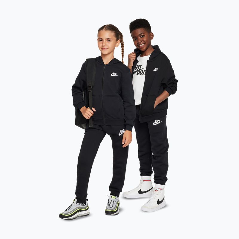 Children's sweatshirt Nike Club Fleece black/white 2