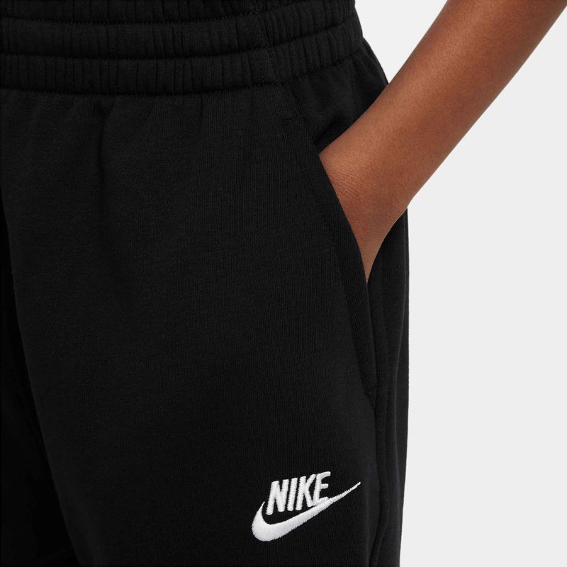 Children's trousers Nike Sportswear Club Fleece black/black/white 3