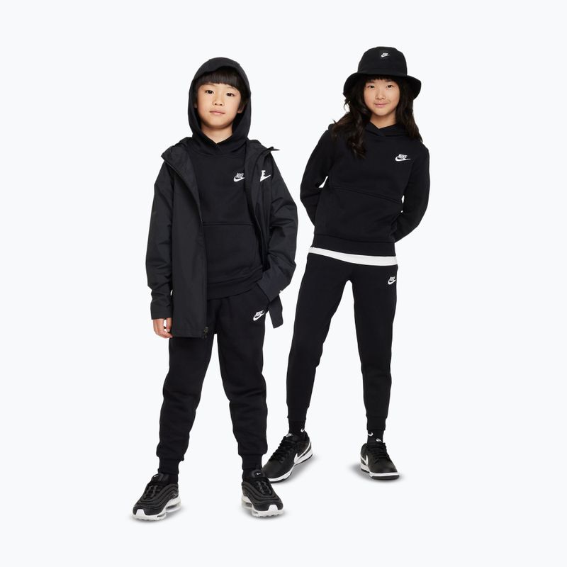 Children's sweatshirt Nike Sportswear Club Fleece black/white 2