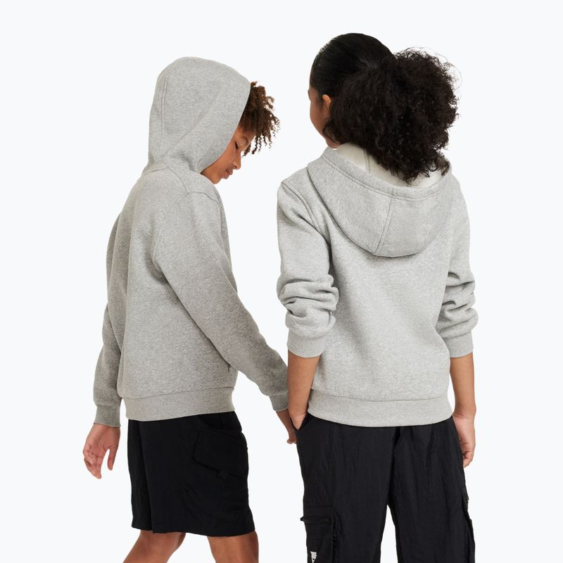 Children's sweatshirt Nike Sportswear Club Fleece dark grey heather/base grey/white 3
