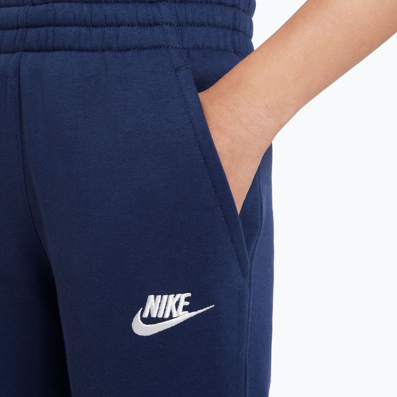 Children's trousers Nike Sportswear Club Fleece midnight navy/white 5