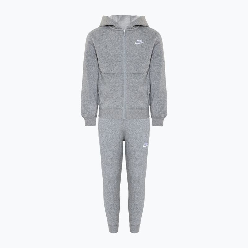 Nike Sportswear dark gray heather/white children's tracksuit