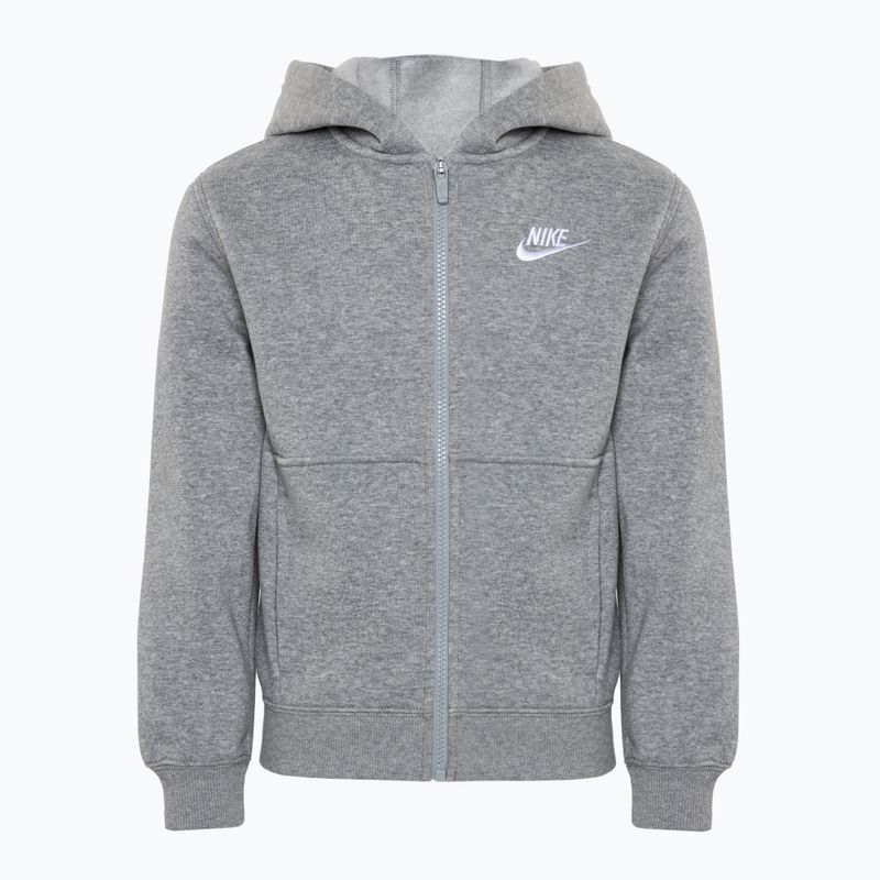 Nike Sportswear dark gray heather/white children's tracksuit 2