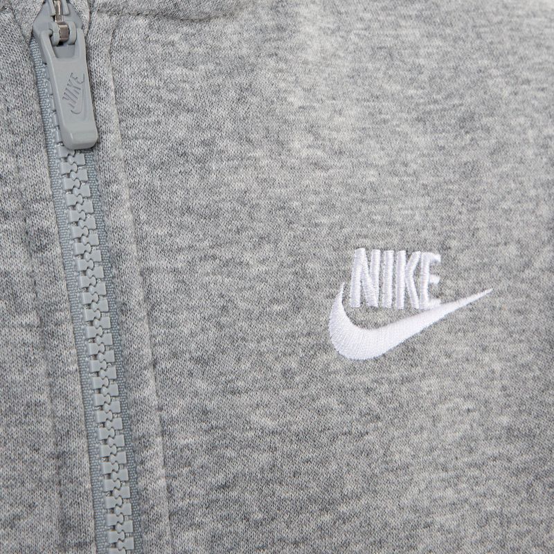 Nike Sportswear dark gray heather/white children's tracksuit 4