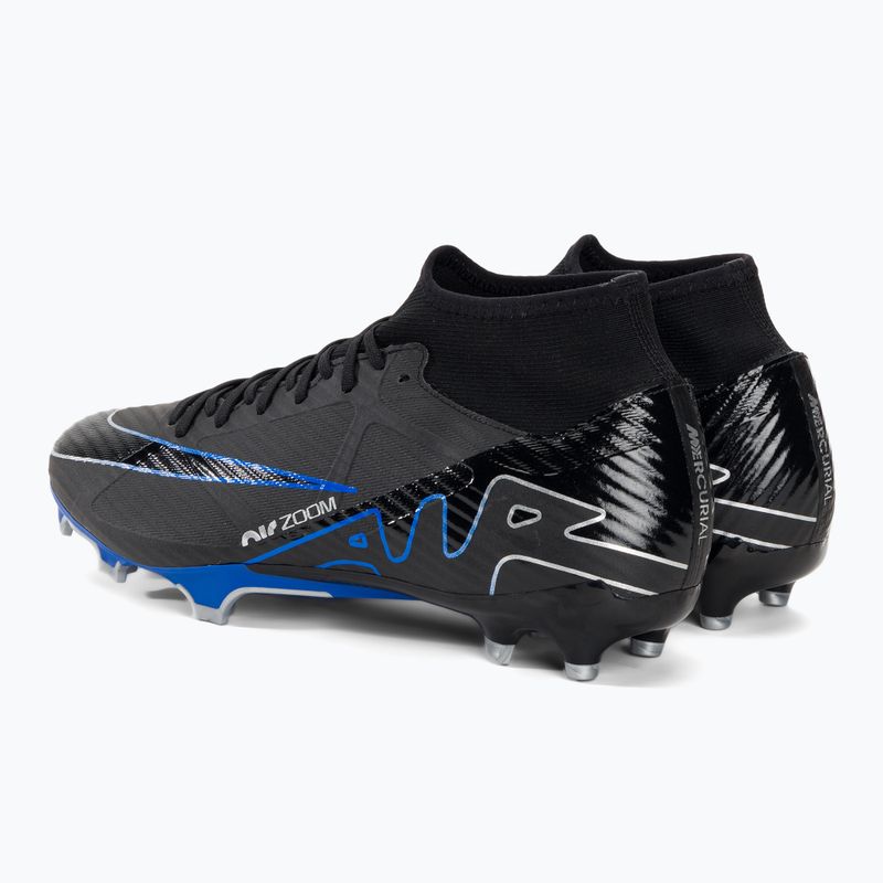 Nike Zoom Mercurial Superfly 9 Academy MG black/chrome/hyper real football boots 3