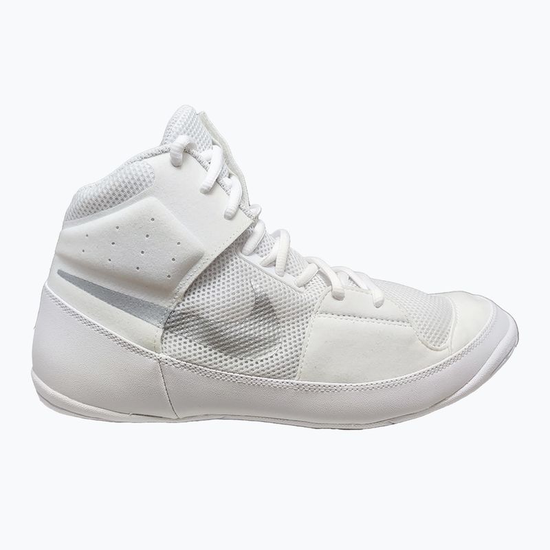 Nike Fury white/metallic silver wrestling shoes 2