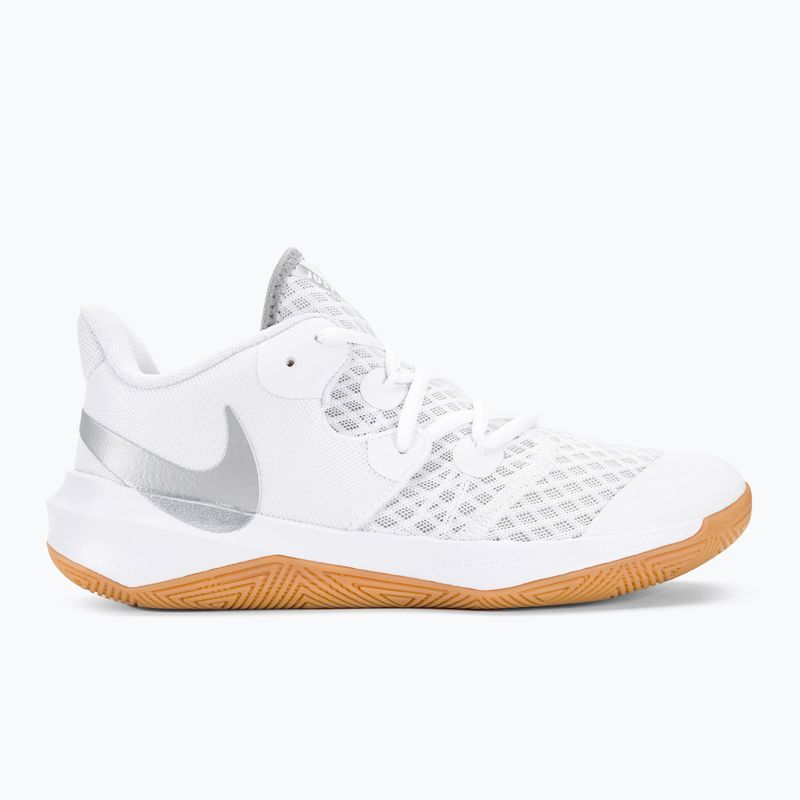 Nike Zoom Hyperspeed Court SE volleyball shoes white/metallic silver gum 2