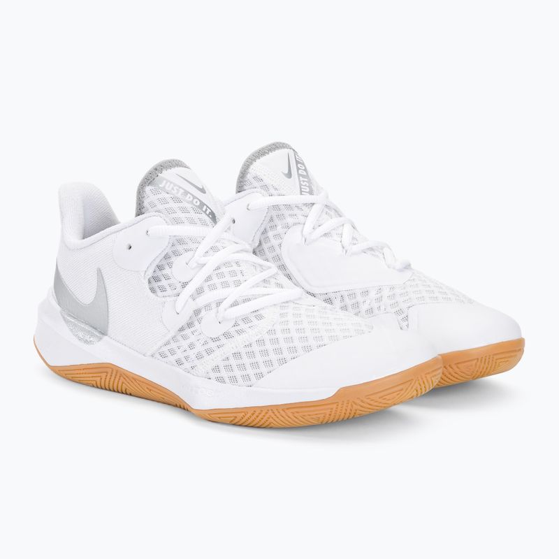 Nike Zoom Hyperspeed Court volleyball shoes SE white/metallic silver rubber 4