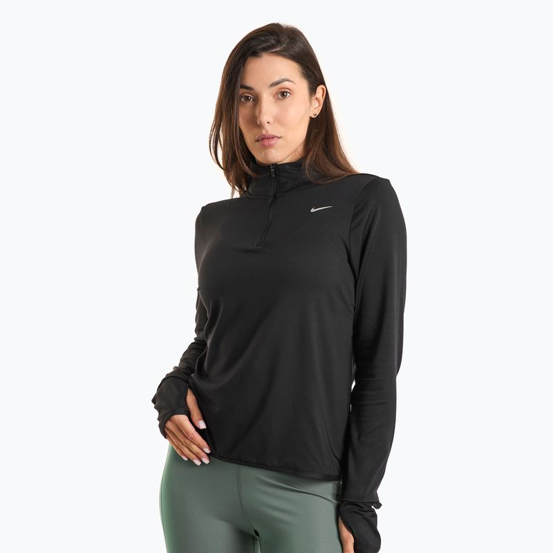 Women's Nike Swift Element UV 1/4-Zip running longsleeve black