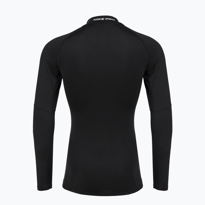 Men's training longsleeve Nike Pro Dri-Fit Mock-Neck black/white 7