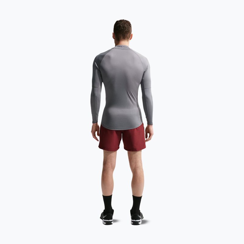 Men's training longsleeve Nike Pro Dri-Fit Mock-Neck smoke grey/black 3