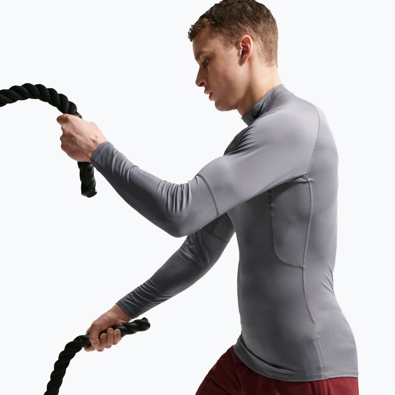 Men's training longsleeve Nike Pro Dri-Fit Mock-Neck smoke grey/black 5