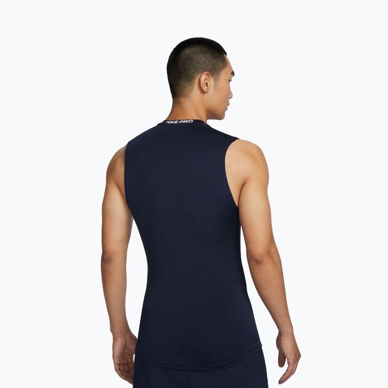 Men's T-shirt Nike Pro Dri-Fit Tight Sleeveless Fitness obsidian/white 3