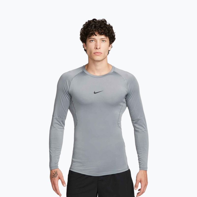 Men's training longsleeve Nike Pro Dri-Fit Tight Fitness smoke grey/black