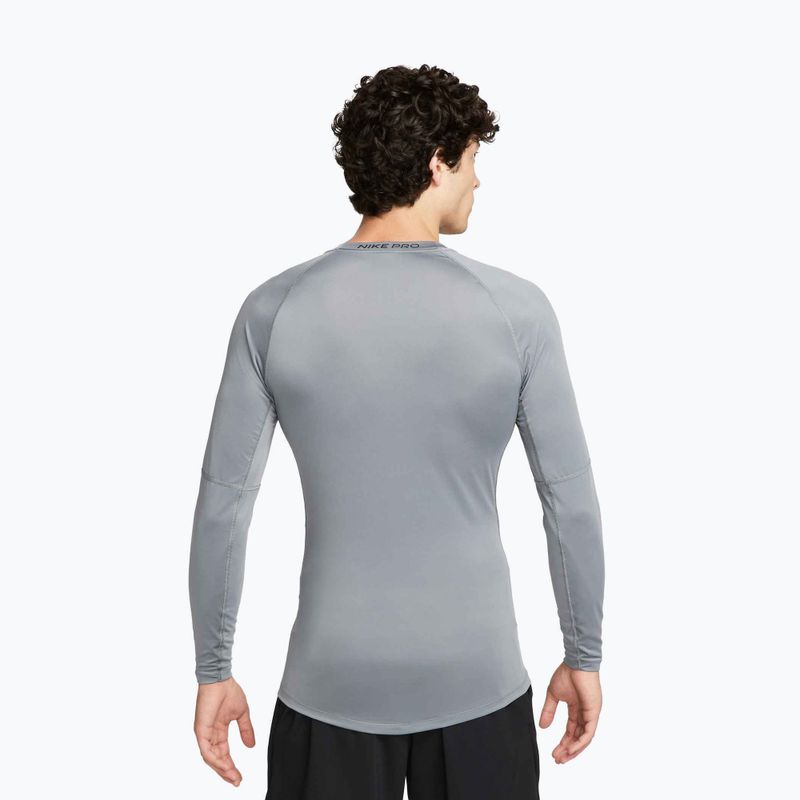 Men's training longsleeve Nike Pro Dri-Fit Tight Fitness smoke grey/black 3
