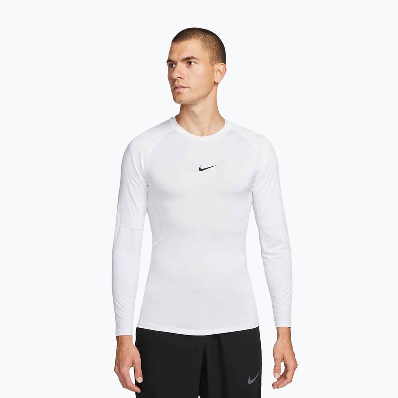 Men's training longsleeve Nike Pro Dri-Fit Tight Fitness white/black