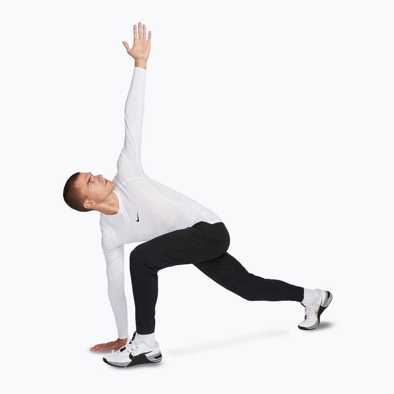 Men's training longsleeve Nike Pro Dri-Fit Tight Fitness white/black 2