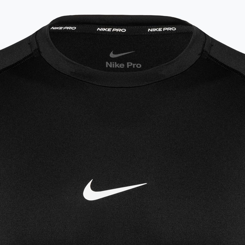 Men's training t-shirt Nike Pro Dri-Fit Tight SS Fitness black/white 3