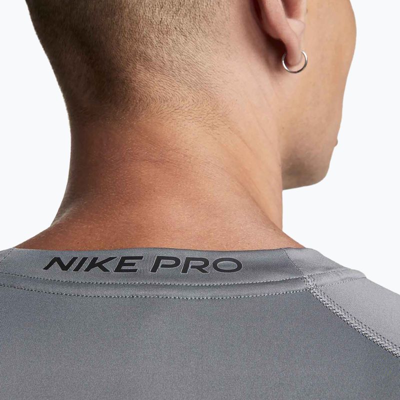 Men's training T-shirt Nike Pro Dri-Fit Tight Fitness smoke grey/black 5