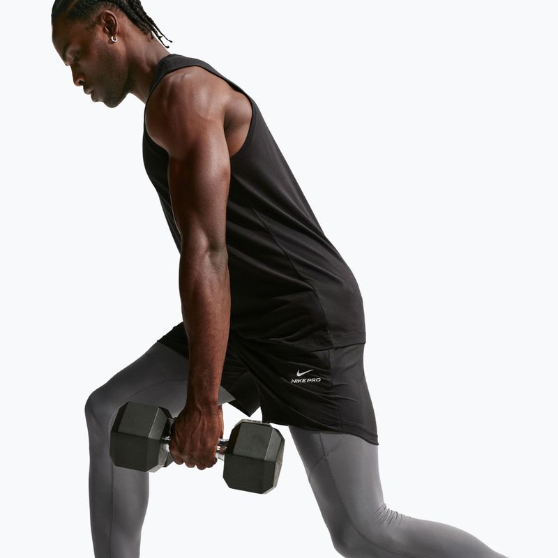 Men's training leggings Nike Pro Dri-Fit Tight Fitness smoke grey/black 6