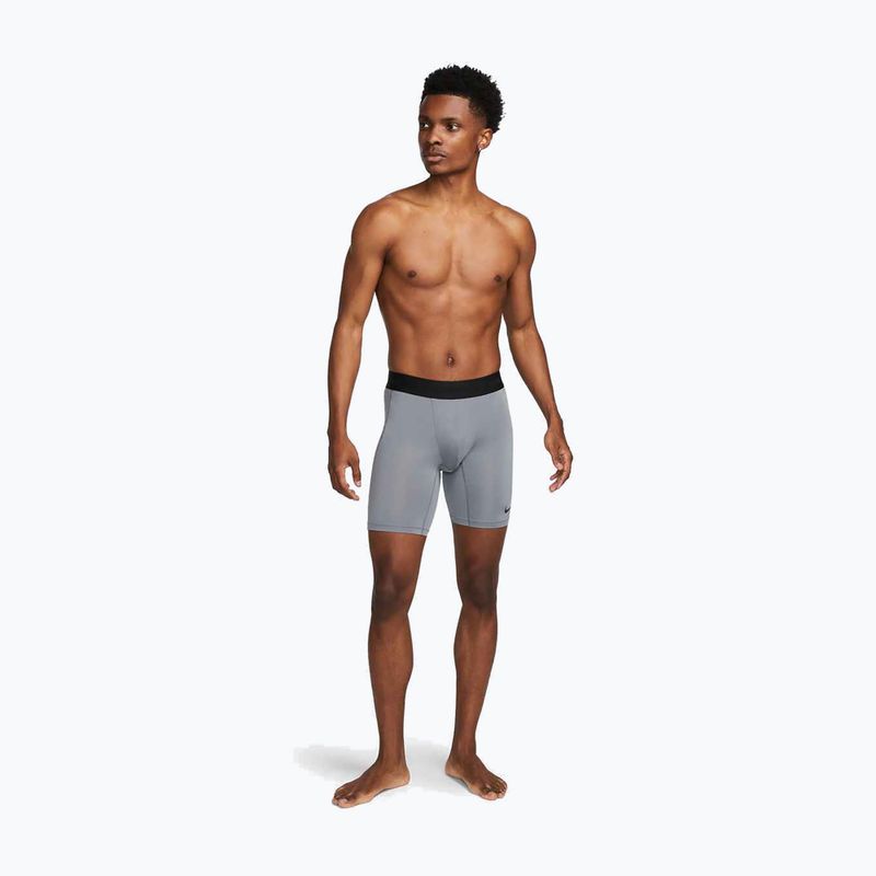 Menʼs training shorts Nike Pro Dri-Fit Fitness Long smoke grey/black 2