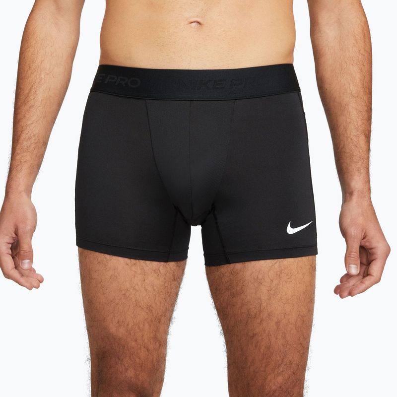 Men's training shorts Nike Pro Dri-Fit Brief 5" black/white 3