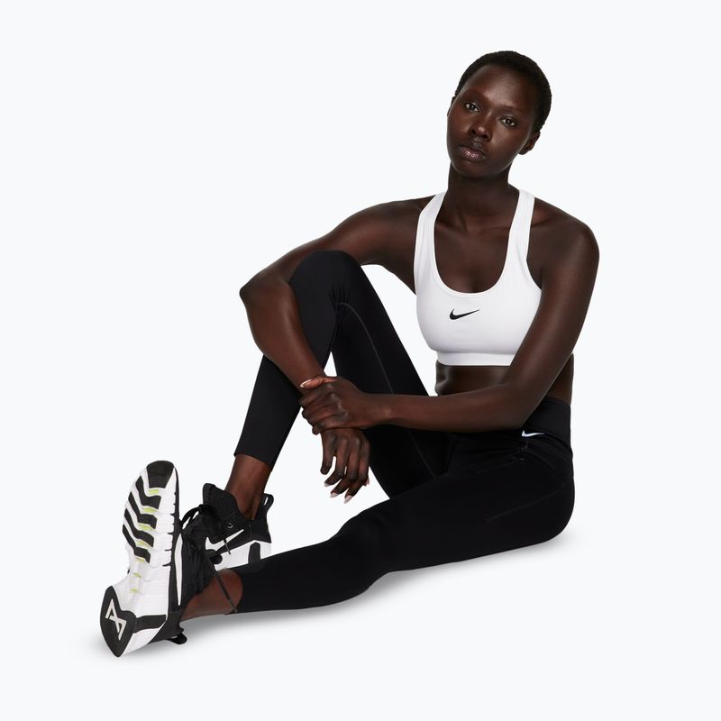 Training bra Nike Swoosh Medium Support white/stone mauve/black 5