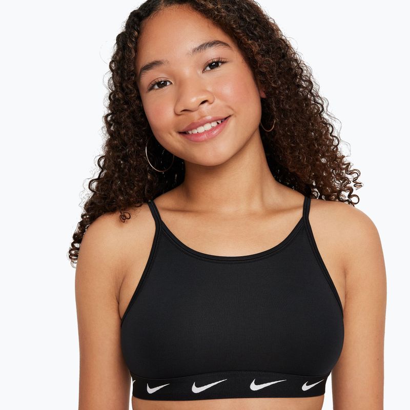 Children's training bra Nike One black/white 4