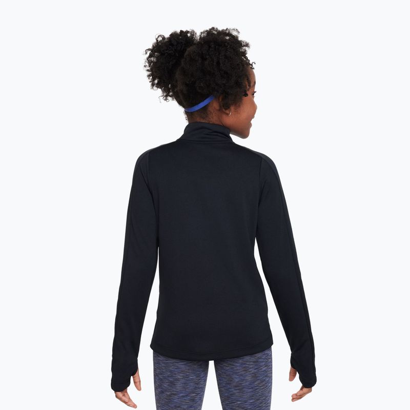 Children's training longsleeve Nike Dri-Fit 1/4 Zip black/white 3
