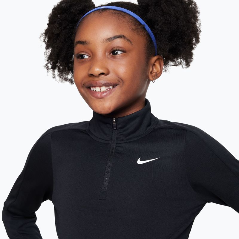 Children's training longsleeve Nike Dri-Fit 1/4 Zip black/white 4