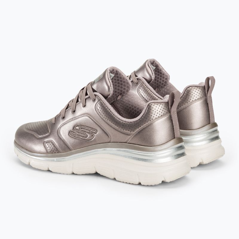 SKECHERS Fashion Fit Glow Up pewter women's shoes 3