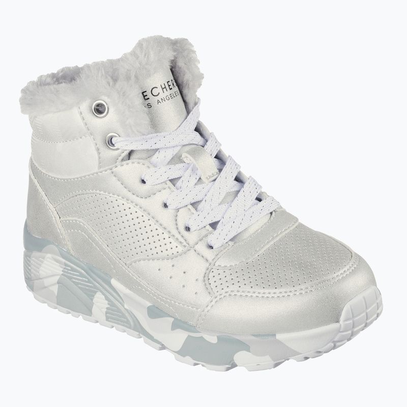 SKECHERS Uno Lite Camo Dazzle silver/grey children's shoes 8