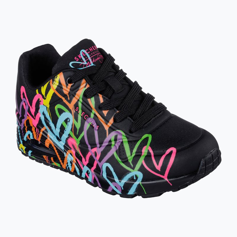 SKECHERS women's shoes JGoldcrown Uno Highlight Love black/multicolor 8