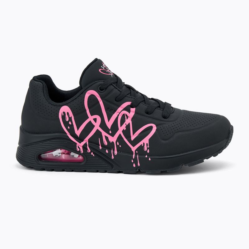 SKECHERS women's shoes Uno Dripping In Love black/pink 2