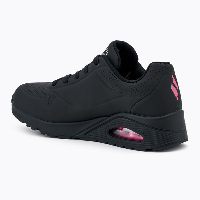 SKECHERS women's shoes Uno Dripping In Love black/pink 3