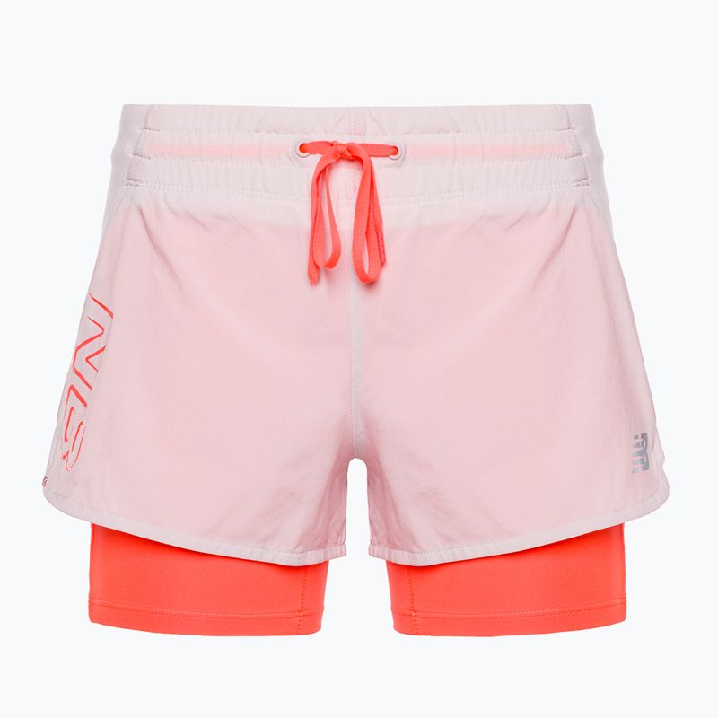 Women's New Balance Printed Impact Run 2In1 Pink Running Shorts WS21271SOI 6