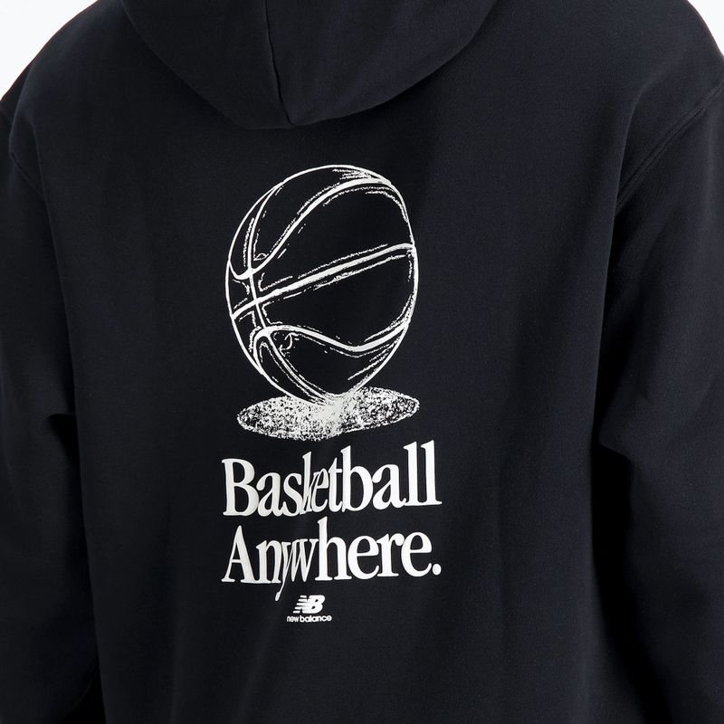 Men's New Balance Hoops Fleece Hoodie black 3