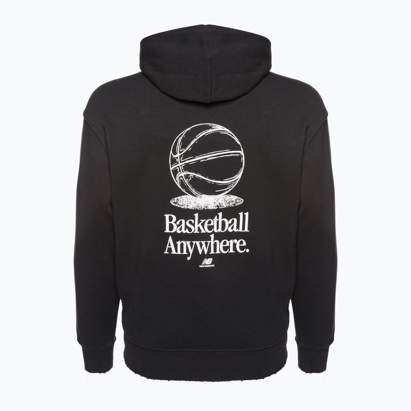 Men's New Balance Hoops Fleece Hoodie black 5