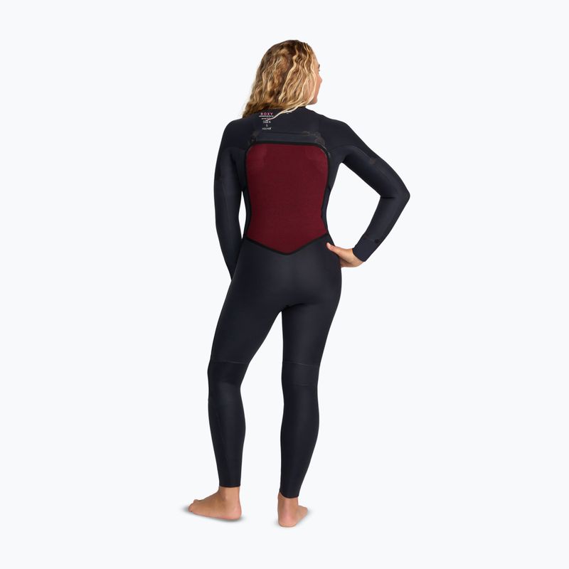 Women's wetsuit ROXY 4/3 mm Swell Natural Front Zip black multi 6