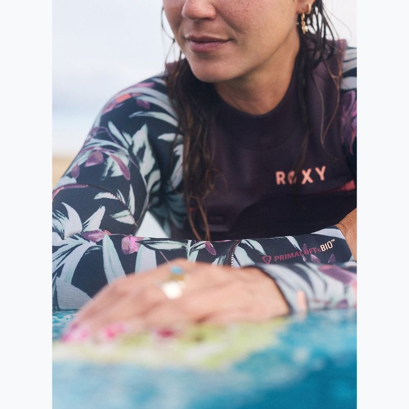 Women's wetsuit ROXY 4/3 mm Swell Natural Front Zip black multi 10