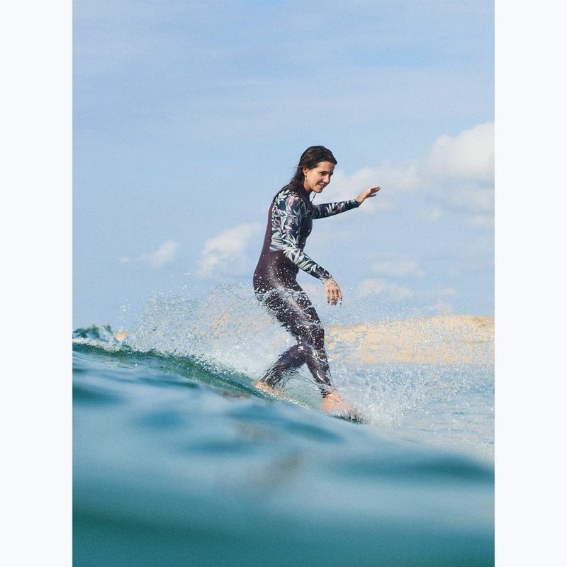 Women's wetsuit ROXY 4/3 mm Swell Natural Front Zip black multi 11