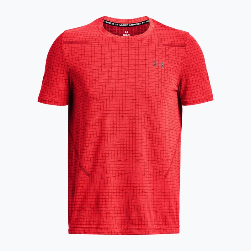 Men's Under Armour Seamless Grid beta/dark maroon training t-shirt 4