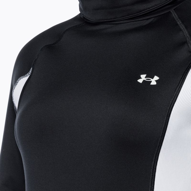 Women's Under Armour Train CW Funnel Neck sweatshirt black/lime yellow/white 6