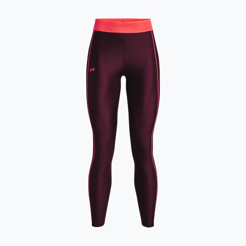 Under Armour Branded WB women's leggings dark maroon/beta 4