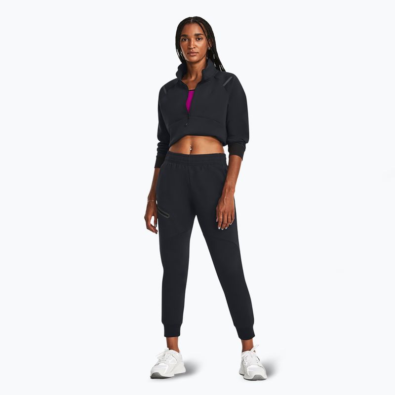 Women's Under Armour Unstoppable Fleece Jogger trousers black/black 2