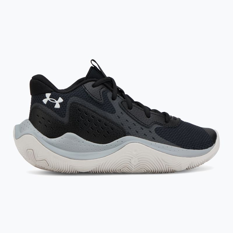 Under Armour Grade School Jet '23 black/jet gray/white children's basketball shoes 2