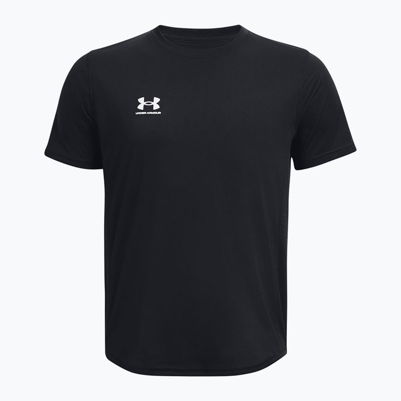 Children's football T-shirt Under Armour Challenger Train black/white