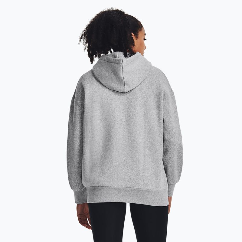 Women's sweatshirt Under Armour Icon Fleece Hoodie mod gray light heather/white 3